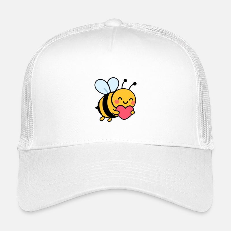 Glückliche Biene mit Herz Kinder Trucker-Cap
