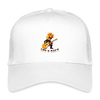 Sun Rocker with Guitar - Kids’ Trucker Cap - white - Front