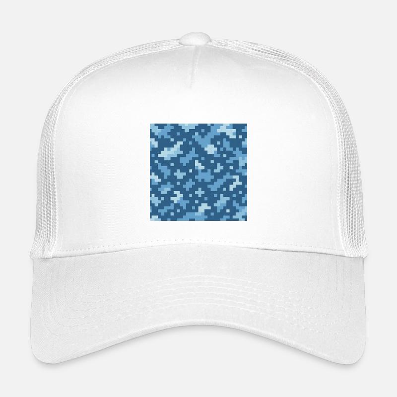 Motif de pixels bleus Casquette trucker enfant