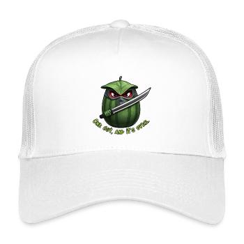 Wassermelone Ninja: Ein Schnitt Ende - Kinder Trucker-Cap - Weiß - Vorne