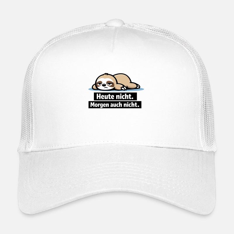 Faules Faultier: Heute Nicht - Kinder Trucker-Cap - Weiß