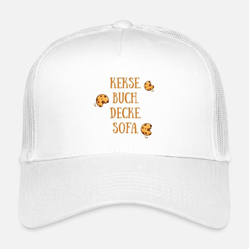 Kekse Buch Decke Sofa - Kinder Trucker-Cap - Weiß