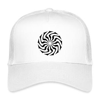 Vortex Noir Géométrique - Casquette trucker enfant - blanc - Devant