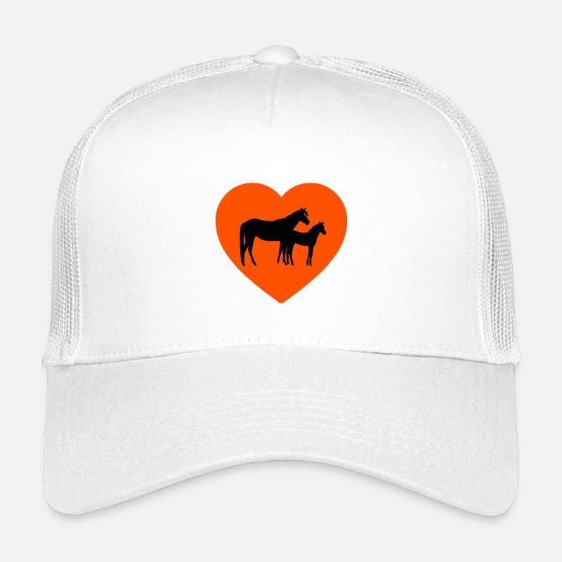 Pferde - Kinder Trucker-Cap - Weiß