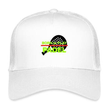 NÉ POUR LE PADEL ! DÉFONCE-LE, ACCRO AU PADEL - Casquette trucker enfant - blanc - Devant