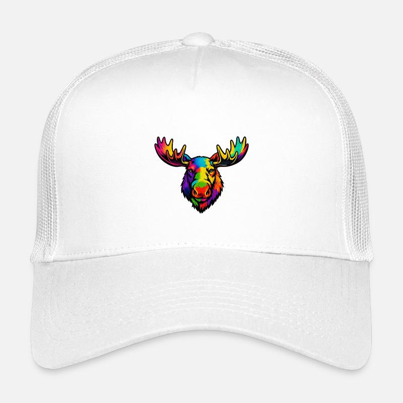 Der Kopf des Regenbogenelchs Kinder Trucker-Cap