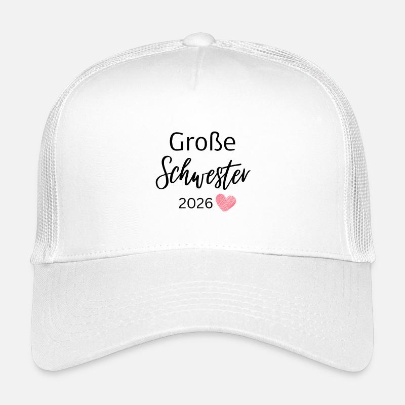 Große Schwester 2026 - Kinder Trucker-Cap - Weiß