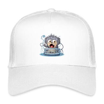 Cuddly Monster Boombox - Kids’ Trucker Cap - white - Front