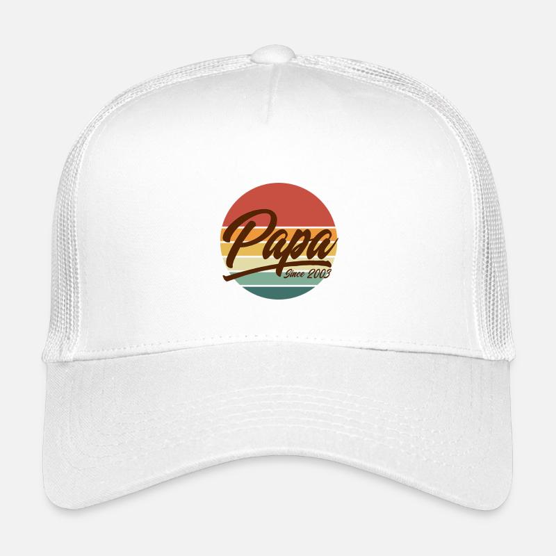 Papa seit 2003 Retro Vintage Sunset Vaterschaft Kinder Trucker-Cap