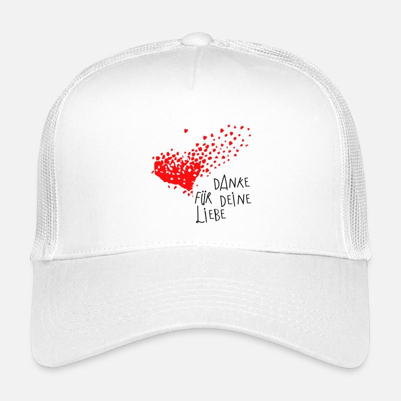Danke Herz - Kinder Trucker-Cap - Weiß