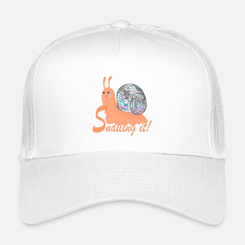 Snailing It! – Bunte Schnecke mit Disco-Kugel Kinder Trucker-Cap