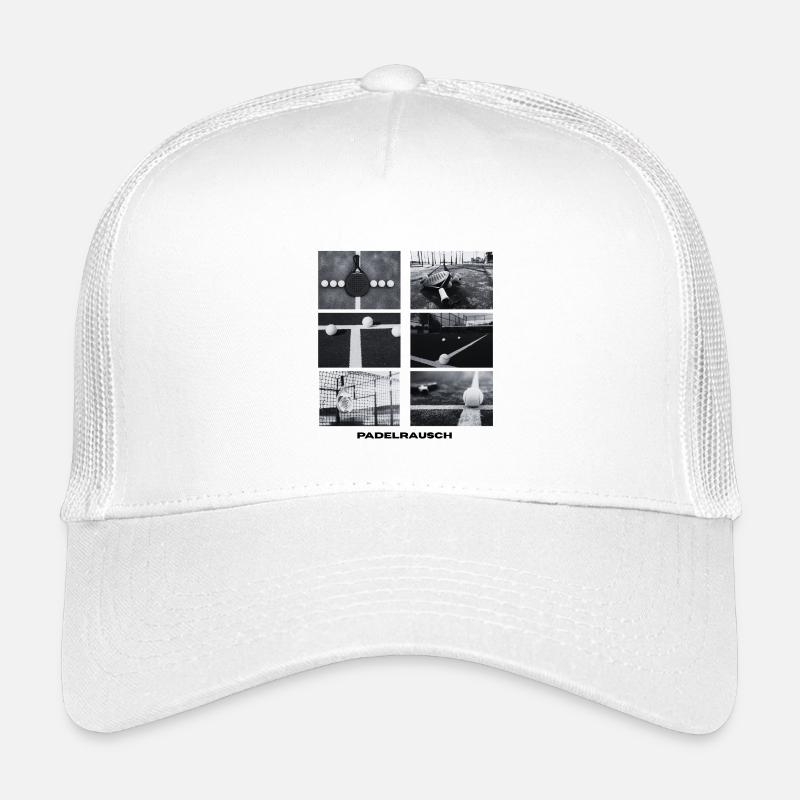 Padelrausch Collage BW - Kinder Trucker-Cap - Weiß
