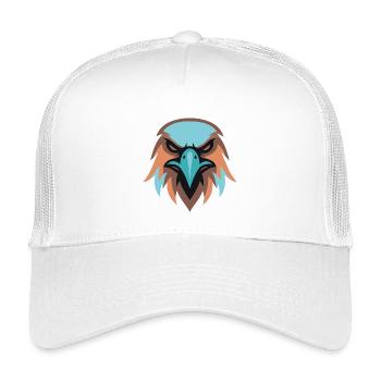 Adlerkopf Turquoise Braun - Kinder Trucker-Cap - Weiß - Vorne