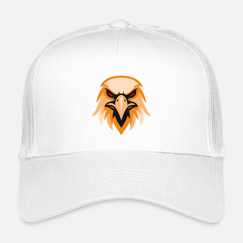 Wild Eagle Head in Orange Kids’ Trucker Cap
