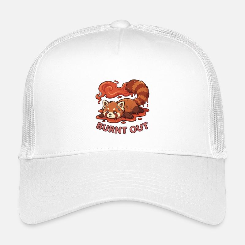 Süß & Müde: Ausgebrannter Roter Panda Kinder Trucker-Cap