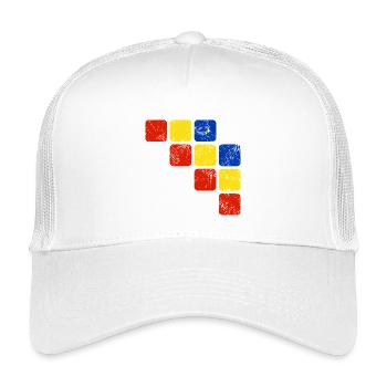 Farben Ornament Muster - Grundfarben - Kinder Trucker-Cap - Weiß - Vorne