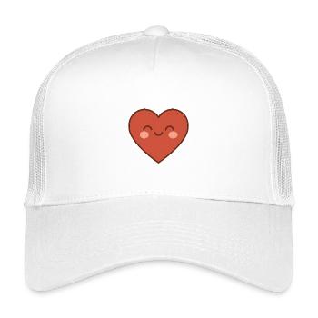 Warmes, lächelndes Herz - Kinder Trucker-Cap - Weiß - Vorne