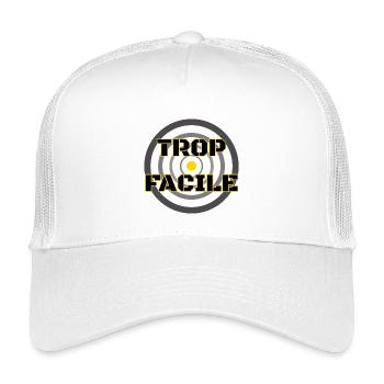 LA CIBLE - Casquette trucker enfant - blanc - Devant