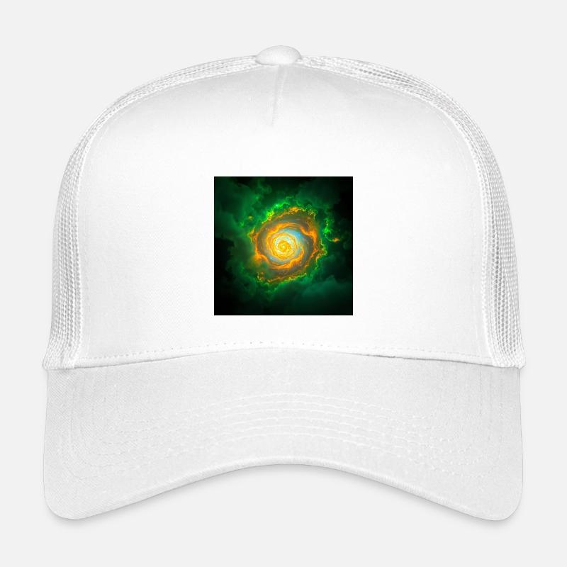 Spirale Neon Galaxie - Kinder Trucker-Cap - Weiß