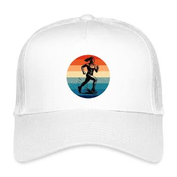Klassisches Running Motiv - Kinder Trucker-Cap - Weiß - Vorne