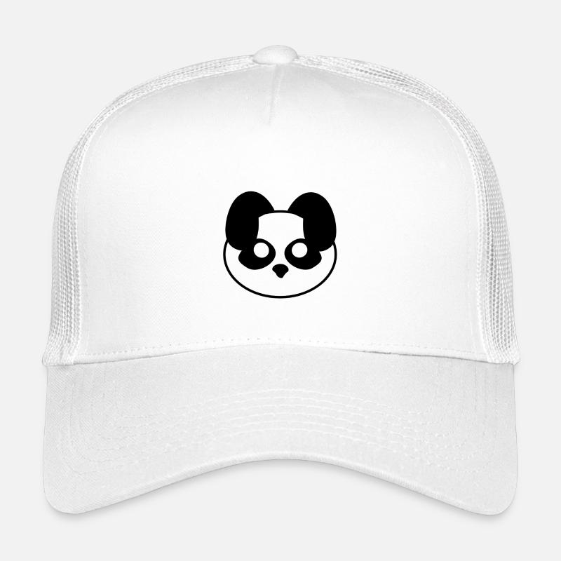 Plüsch: Pandy (Kopf) - Kinder Trucker-Cap - Weiß