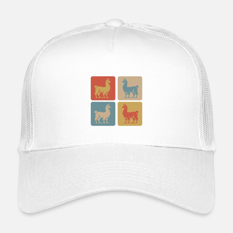 Llama Pop Art Retro Kids’ Trucker Cap