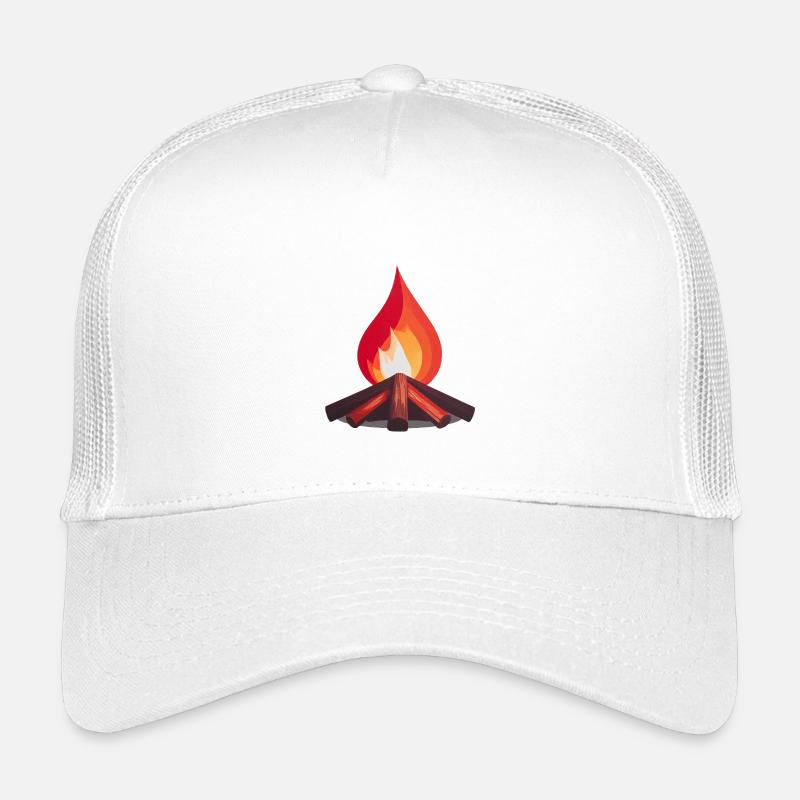 Illustration des flammes du feu de camp Casquette trucker enfant