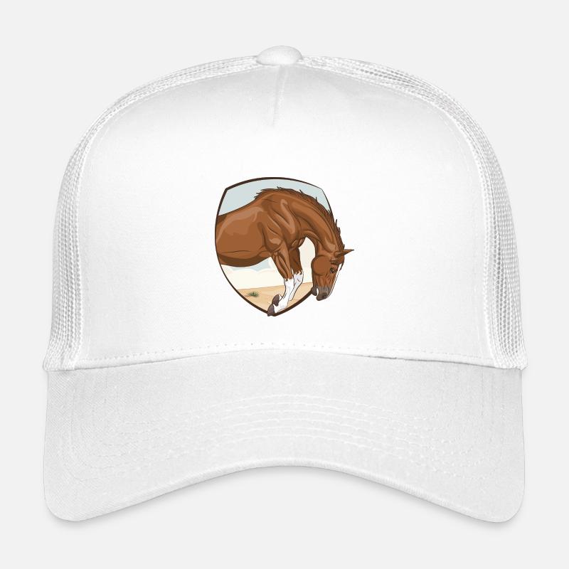 Un cheval qui bondit dans un écusson Casquette trucker enfant