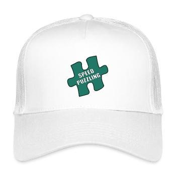 Speed Puzzling - Kinder Trucker-Cap - Weiß - Vorne