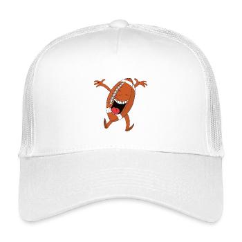 Mascotte de football rieur - Casquette trucker enfant - blanc - Devant