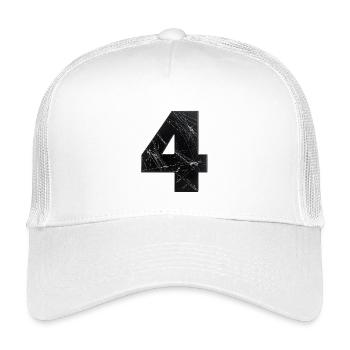 Grunge Quadruple with Scratches - Kids’ Trucker Cap - white - Front