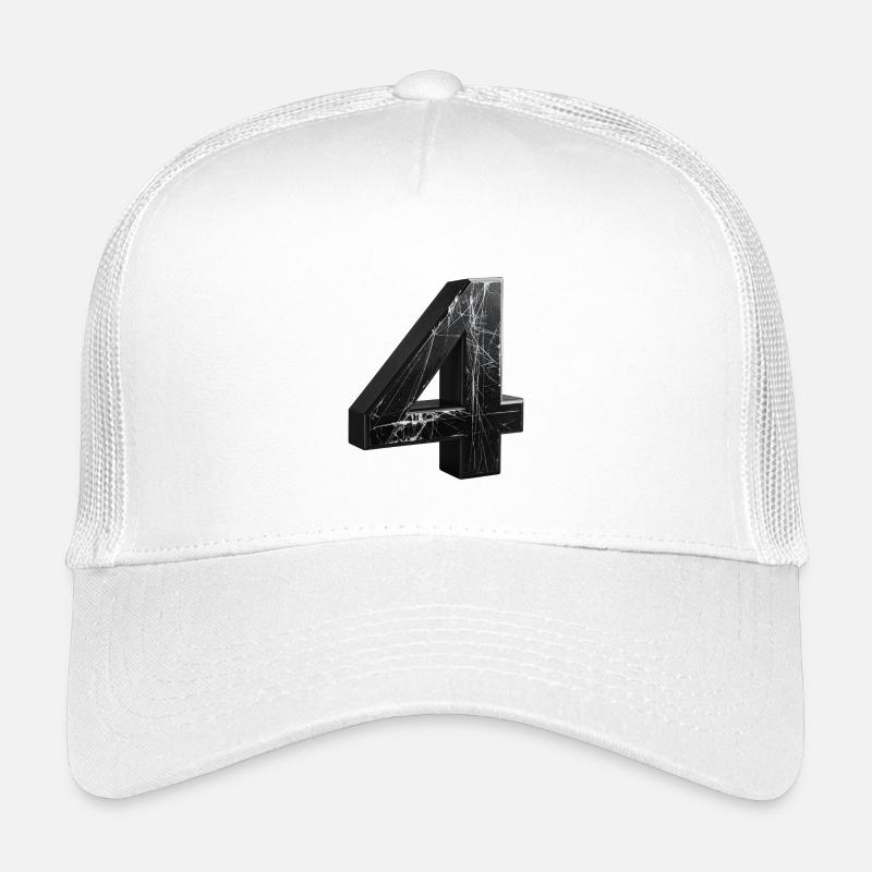 Schwarze 4 mit Marmormuster Kinder Trucker-Cap