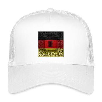 Ornement de drapeau antique DE - Casquette trucker enfant - blanc - Devant