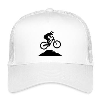 MTB Jump Biker Silhouette - Kids’ Trucker Cap - white - Front