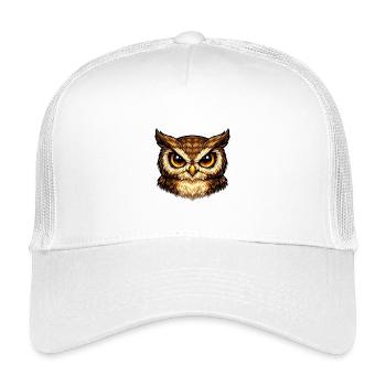 Wilde Nachteule - Kinder Trucker-Cap - Weiß - Vorne