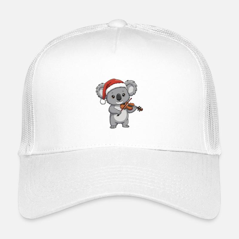 Ours koala de Noël jouant de l’art du violon Casquette trucker enfant