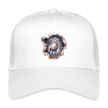 Deer Starry Sky - Kids’ Trucker Cap - white - Front