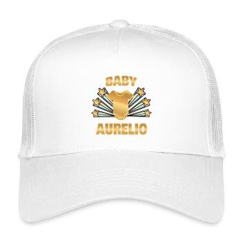 Geboren Aurelio - Kinder Trucker-Cap - Weiß - Vorne