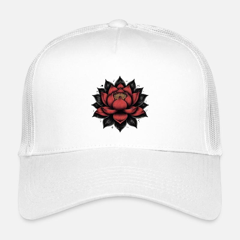Blütenblätter der Lotusblüte - Kinder Trucker-Cap - Weiß