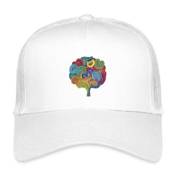 Blühende Koralle - Kinder Trucker-Cap - Weiß - Vorne