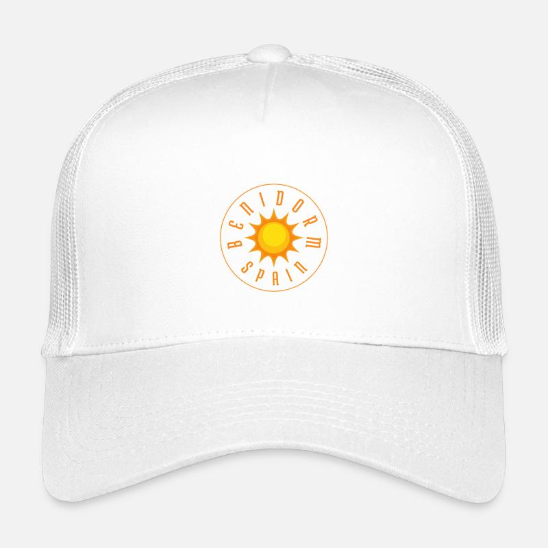 Benidorm Sunburst Circle Logo-Abzeichen Kinder Trucker-Cap