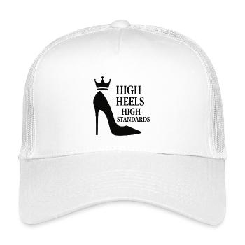 High Heels High Standards: Power-Statement Queen - Kinder Trucker-Cap - Weiß - Vorne