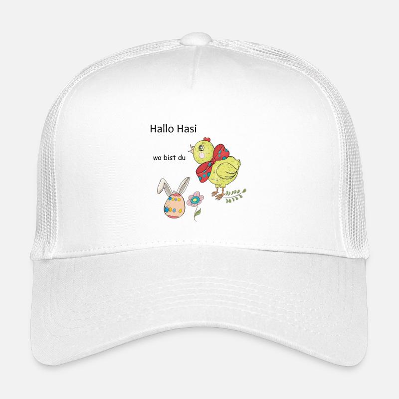 Easter chicken with bow Kids’ Trucker Cap