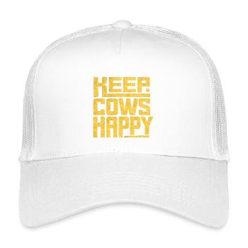 Keep Cows Happy – Gift for Farmers - Kids’ Trucker Cap - white - Front