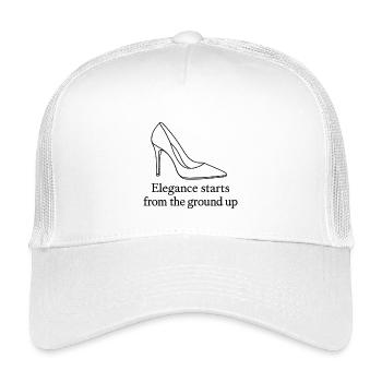 High Heel Line Art – Elegance Fashion Quote - Kinder Trucker-Cap - Weiß - Vorne