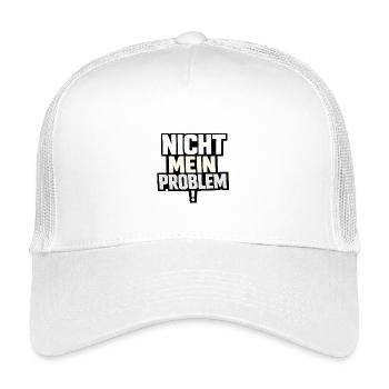 Nicht Mein Problem – Provokanter Spruch - Kinder Trucker-Cap - Weiß - Vorne