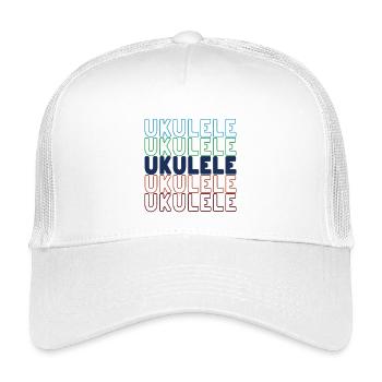 Ukulele typography - Kids’ Trucker Cap - white - Front