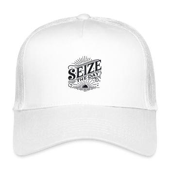 Seize the Day Sunburst Vintage - Kids’ Trucker Cap - white - Front