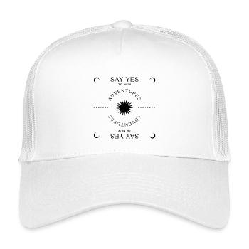 Say Yes to new Adventures - Kinder Trucker-Cap - Weiß - Vorne