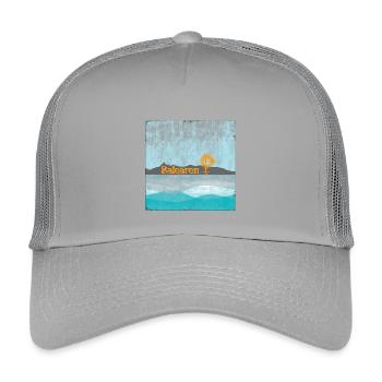 Balearen Küste Windmühle Sonnenflug - Kinder Trucker-Cap - Hellgrau - Vorne